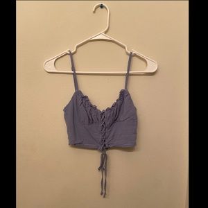 Blue crop top